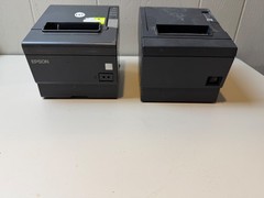 Lot of 2 Epson Thermal Receipt Printers M244A TM-T88V – FOR PARTS – NO ADAPTERS
