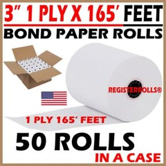 3″ 1 PLY X 165′ BOND PAPER 50 ROLLS KITCHEN PRINTER ROLLS STAR MICRONICS SP700