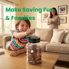 Accurate Digital Coin Counting Jar for Home & Office, 1.8L Clear ABS Coin Ban…