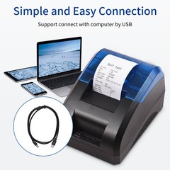 58mm Thermal Receipt Printer Desktop USB&BT Wireless Connection Printer Bar SLWX