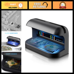 Counterfeit Bill Detector with UV LED Light & Card ID Detection – All Currencies