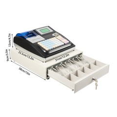Electronic Cash Register POS System LED Display For Retail W/ Drawer 48 Keys US