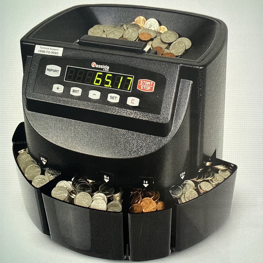 Cassidy C200 Coin Sorter, Counter and Roller