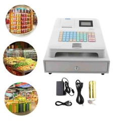 48Keys LED Cash Register Commercial Cash Register Printer for Retail Restaurant