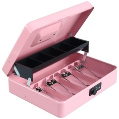 Cash Box with Money Tray and Combination Lock,Tiered, Cantilever Design,4 Bil…