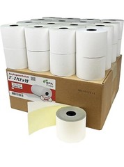 (32) 3″ x 95′ 2-PLY CARBONLESS POS RECEIPT PAPER ROLLS ~FAST FREE SHIPPING~
