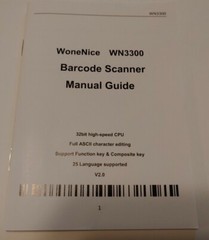 Wonenice USB Laser Scanner (Model WN3300) Only Used Once!