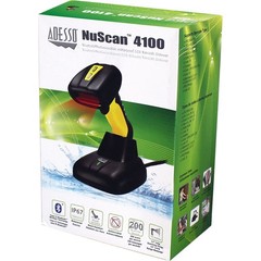 Adesso NuScan 4100B Bluetooth Antimicrobial Waterproof CCD Barcode Scanner