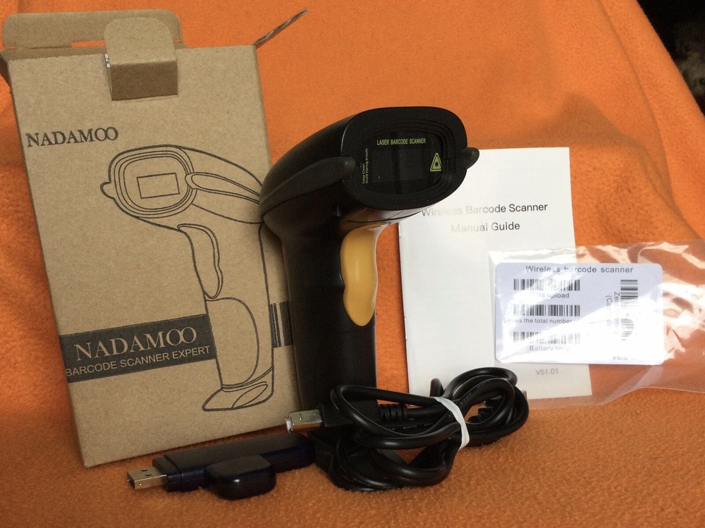 NADAMOO BUR3003 WIRELESS BARCODE SCANNER (433 MHz) – OPEN BOX NEW