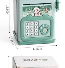 Money Bank Toy Electronic Cartoon Atm Cash Saving Box 1pc for Kids Large Savings