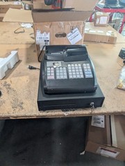 Used Electronic POS System Cash Register LED Display For Retail W/Drawer 47 Keys