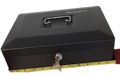 Sentry Safe Black Cash Box With Money Tray & Keys
