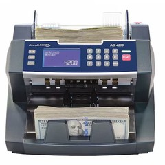 Accubanker Ab4200 Billcounter, Gray;Blue, 9Inh, 10-3/8Inw