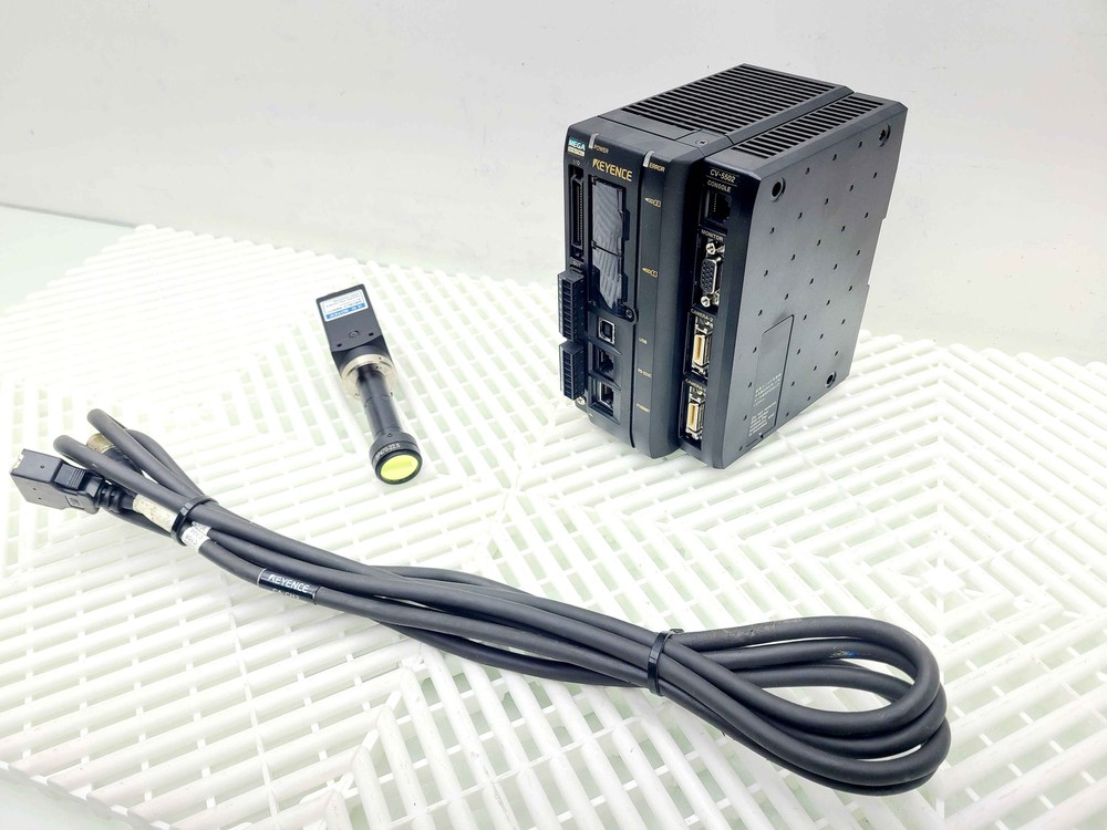 Keyence CV-5502 Console w/ Keyence CV-H200M Camera w/ Lens CA-LM4 and Filters