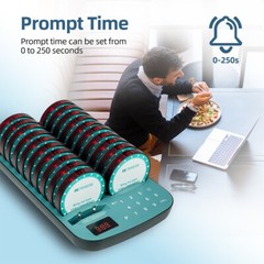 Retekess TD167A AM Restaurant Paging System Guest Queuing 20 Buzzer Cafe Hotel