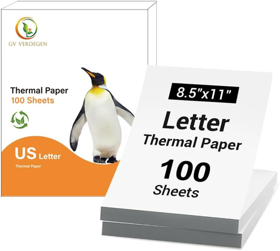 Fold Version Thermal Printer Paper 8.5 X 11 In Compatible Portable Printer M08F
