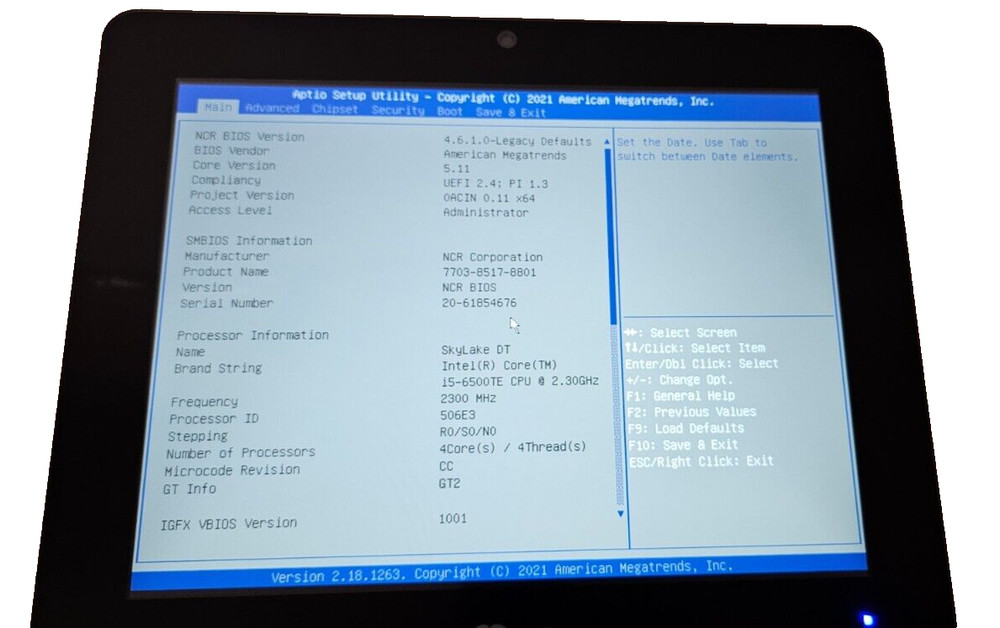 NCR XR7 Plus 15″ POS Touchscreen Terminal, 2.3Ghz, 16GB/240GB SSD, No OS