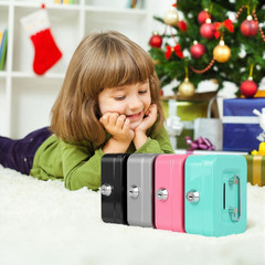 Cash Box with Lock Small Cute Lock Box with Money Slot Mini Portable Casino Safe