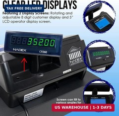 Nadex CR360 Cash Register, 4700 Lookups 50 Dept 50 Clerks, Quick Load Thermal Pr