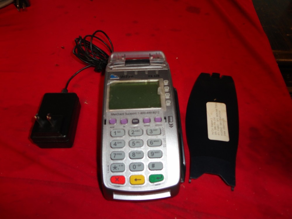 Verifone VX 520 Credit Card Machine Terminal Reader w/ Power Cord TESTED WORKING