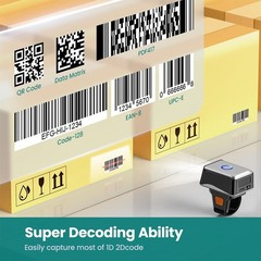 3-in-1 Wireless&Bluetooth&Wired 1D Ring Finger Barcode Reader Scanner