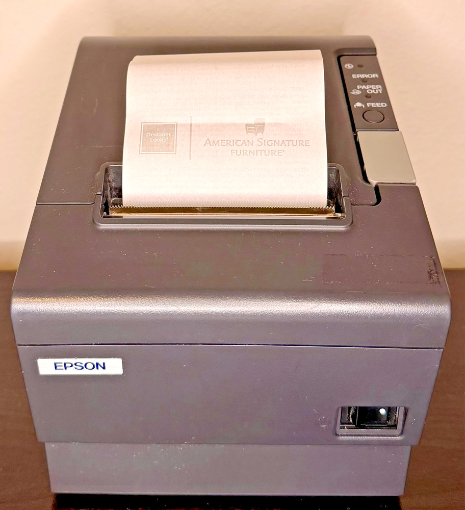 TESTED EPSON TM-T88IV THERMAL PRINTER USB INTERFACE W/POWER SUPPLY