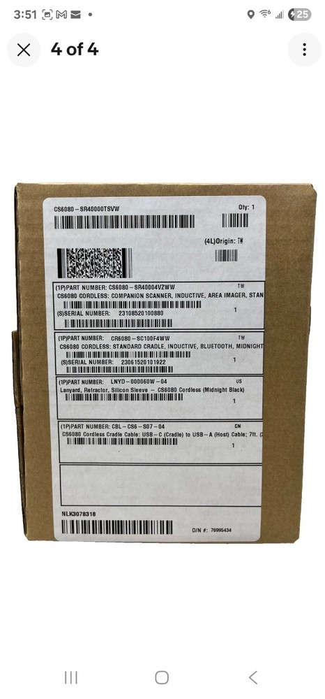 Zebra CS6080 & CR6080 Kit New