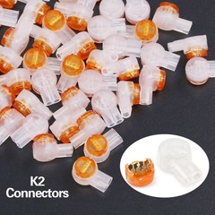 Hilitchi 200-Pcs Data Phone Wire Butt Splice 2/3 Ports UY/UR/UB Crimp Termina…