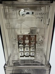 Clear Plastic Payphone Coin Bank Motorized Sorter Telephone Novelty Model 3124