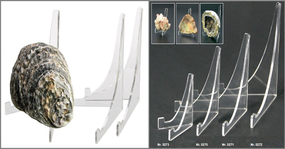 1 Acrylic Triangle Stand H100xL80mm Object Stand Presenter Safe 5272
