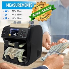 Deteck DT800 Bank Grade Mixed Denomination Money Counter Black