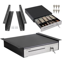 16 Inch Cash Register Drawer Under Counter Mount Stainless Steel 5 Bill 6 Coin