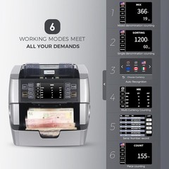 Bank Grade Money Counter Machine Mixed Denomination,Value Counting,Mulit Curr…
