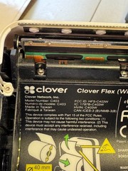 Clover Flex C403 Wi-Fi POS Terminal w/ K400U Cradle Power Adapter & Manual