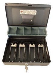 Sentry Safe Black Cash Box With Money Tray & Keys