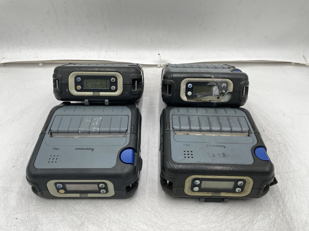 LOT OF 4 Intermec PB51 Thermal Bluetooth Label Receipt Mobile Printer