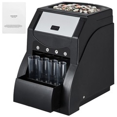 Uimoso Automatic Coin Sorter and Wrapper with 4 Coin Tubes, 230 Coins/Min