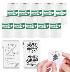 10 Rolls Self-Adhesive Thermal Paper, Glossy Thermal Printer Paper for Mini P…