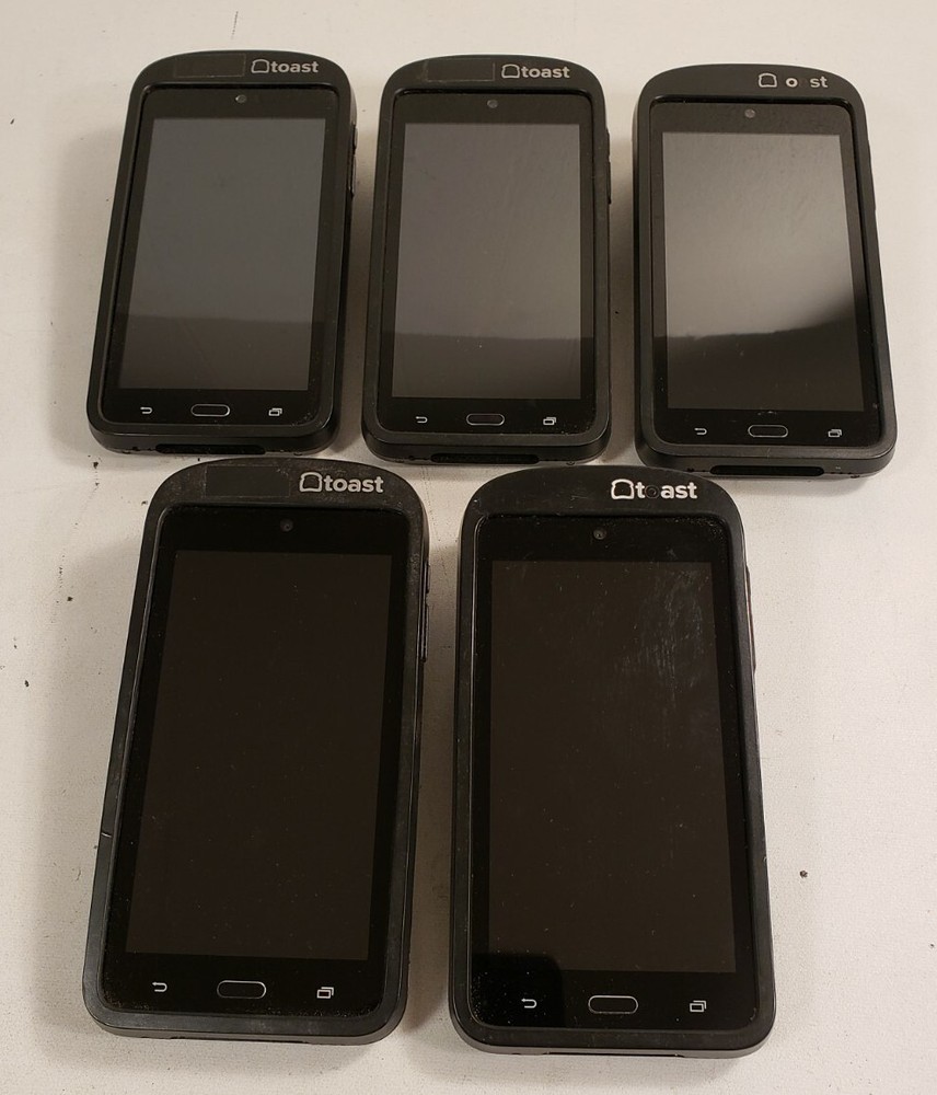 Lot of 5 !!! Toast GO 1 (TG100) Handhelds POS *Untested*