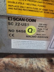 Made In Sweden Scan Coin SC 22 Commercial Coin Counter Sorter Missing All Trays