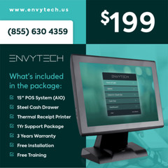 Brand New 15″ Touchscreen POS Cash Register Till System For Coffee Shops & Cafes
