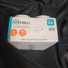 Pen+Gear Thermal Paper Rolls 6 Count 3.12 in x 190 ft Cash Registers Printers