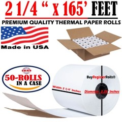 2 1/4″ x 165 feet Thermal POS Credit Rolls Sharp XEA407 Bpa Free- 100 Rolls