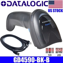 Datalogic GD4590-BK-B USB 1D 2D Handheld Barcode Scanner Reader with Base USA