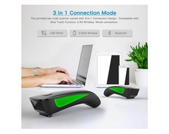 NETUM Mini Barcode Scanner Bluetooth Small Portable USB Bar Code Green C740