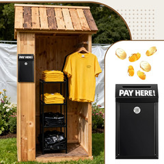 Metal Wall-Mounted Donation Box with Lock, Cash Deposit Slot for Home, Office &