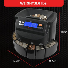 L LIKED Coin Counter and Sorter Machine Accurate sort for Nickels, Dimes