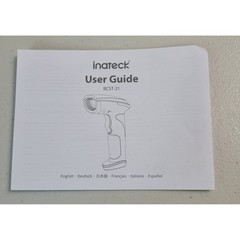 Inateck BCST-21 Wireless Barcode Scanner Black Yellow Handheld New Open Box