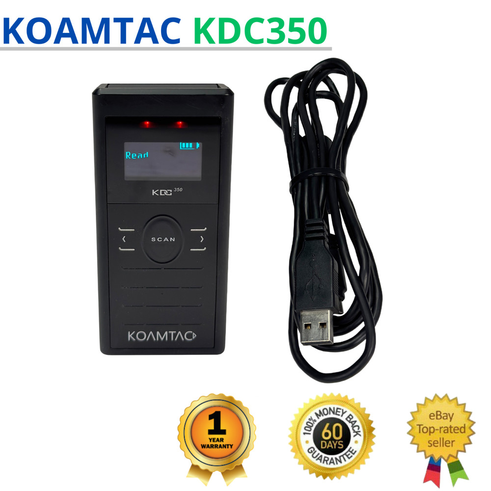 ✅KOAMTAC KDC350 Bluetooth Barcode Scanner Reader w/USB Cable 1 YEAR WARRANTY!🔥