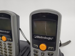 Lot of 4 Metrologic SP5500 Data Collector Inventory Scanner w/Charger Parts